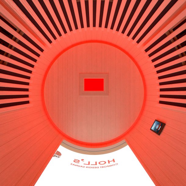 Sauna Moon Infrar&oslash;d Rund 1 plads tr&aelig;farve Holls